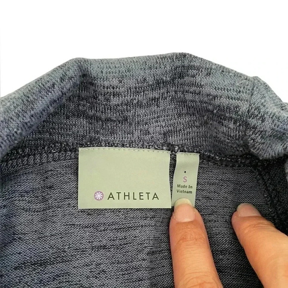 Athleta Techie Pullover Cowl Neck Sweatshirt Hoodie Navy Blue Size‎ S - Picture 5 of 7